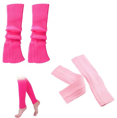 2 Paare Stulpen Damen,Leg Warmers Y2K,Beinstulpen Damen,Beinwärmer,Legwarmers Strümpfe,Ballett Stulpen Mädchen,Wadenwärmer,Kniestrümpfe Overknee Eiskunstlauf,Stricken Stulpensocken Winter für Frauen