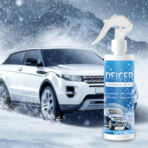 SilverChry Sciogli Ghiaccio Auto 250 ml, Spray Sciogli Ghiaccio Auto, Spray Antigelo Auto, può Essere Utilizzato per Rimuovere La Neve da Parabrezza,Carrozzeria,Specchietti Retrovisori e Pneumatici