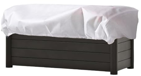 Penlimly Cubiertas Invernales para Plantas Protección Ante Heladas | Cubierta para Parterres Elevados 150x40x45 cm con Cierre,Manta No Tejida, Bolsa Transpirable para Cajas de Plantación, Parterres y