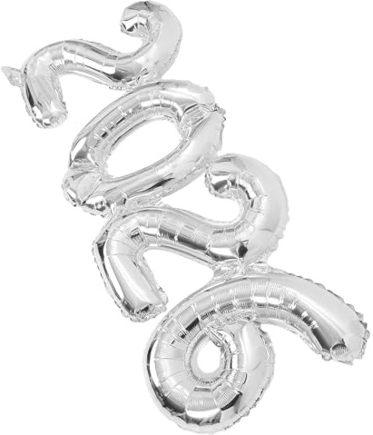 ULTECHNOVO Globos Números Inflables Plateados para Fiestas Año Graduación Cumpleaños Bodas y Decoración Festiva