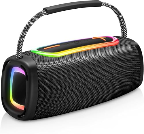Bluetooth Speaker, 6000mah Portable Speaker with 36 Hour Playtime, Speakers Wireless Bluetooth 5.4 with Louder Volume & Enhanced Bass, Built-In Mic, Stereo Sound , Party/Gifts/Led Light for Outdoor