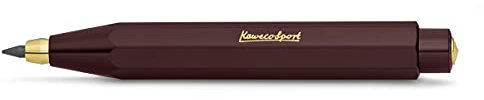 Kaweco CLASSIC SPORT Fallbleistift Bordeaux 3.2 mm 5B I Minenbleistift aus hochwertigem Kunststoff in Klassischem Design I Druck-Bleistift nachfüllbar I Druckminenbleistift 10,5 cm