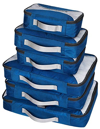 G4Free 3/6/7 Pièces Organisateur de Voyage Cube d'emballage Sac de Rangement pour Valise à Vêtements Différents Tailles des Cubes