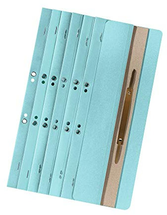 Original Falken 200er Pack Ösenschmalhefter hellblau. Made in Germany. Aus Recycling-Karton kaufmännische Heftung und Behördenheftung Einhänge-Heftstreifen Aktenbinder Blauer Engel