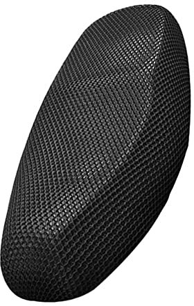 MOCNT Housses de Siège de Moto Antidérapante Imperméable Housse de Selle pour Moto 3D Maille Couvre Selle Siège Voiture Housses Coussin Selle Protection Respirant Noir XXL