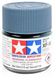 Tamiya Acrylic Mini XF-18 Medium Blue 10ml Paint Bottle