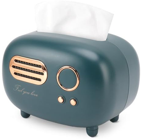 taschentuchbox, taschentuchspender, in Radioform Tissue Box MIT Rutschfester Boden Moderne Multifunktionale taschentücher Box für Esszimmer Badezimmer Schlafzimmer Auto Büro (Grün)