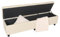Mendler Bank Sitzbank mit Aufbewahrung Kriens XXL, Leder + Kunstleder, 180x45x45cm - Creme