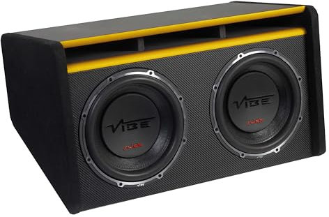 Proscenium Vibe SLICKMIT12T-V3: Passive Bass Twin Enclosure with 2 Slick 12 Subwoofers, 1000W RMS/3000W Peak Power Handling for Strong Bass Output