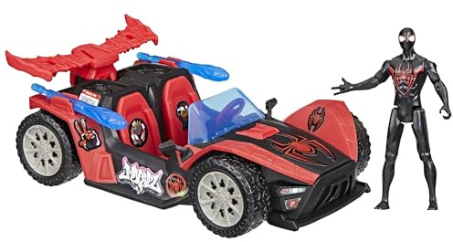Marvel Spider-Man VenomVersus Epic World of Action Miles Morales Action Racer Figur & Spielzeugauto, Superhelden-Spielzeug, ab 4 Jahren