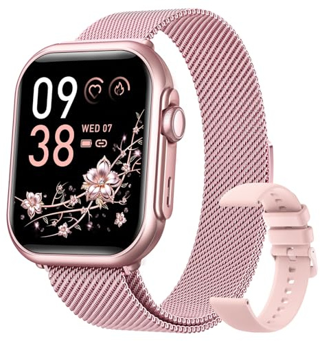 Smart Watches for Women (Android/iPhone), 1.83 HD Smart Watch with Calls/Messages/Notifications, Sleep/Heart Rate/SpO2/Blood Pressure Monitor, 110+ Sports Modes Fitness Tracker Watch, 1000mAh Battery