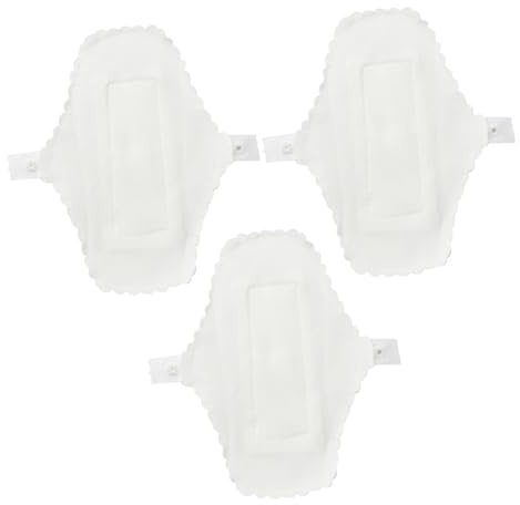 DECORNIJIA 3 pezzi Assorbenti Mestruali Riutilizzabili in Panno Fodera Lavabile per Mutandine Donna Protezione Ciclo Comoda e Sostenibile