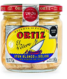 Bonito del Norte en aceite de oliva 270g tarro cristal Reserva Familia Ortiz por Zapore Jai