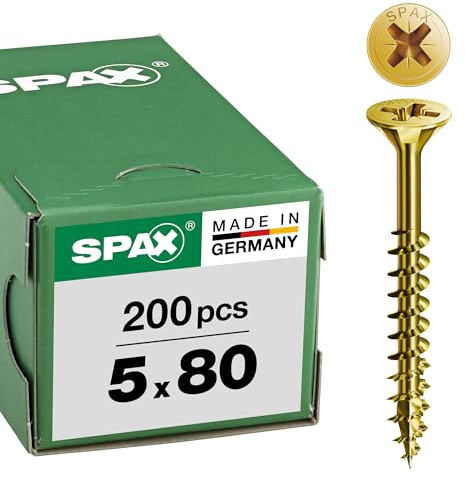 SPAX - Universal bolts, Countersunk head, Phillips/pozidriv Z, 4CUT, Part thread, Yellow zinc plated passivated A2L - 0291020350305 - Galvanised Yellow, 0.20x3.15