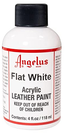 Angelus Marke Acryl Leder Farbe Wasserdicht 4 Unzen - Flat White