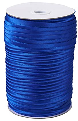 Cheriswelry Blå maxi-rörledningar trim fiberband, 100 m 3/8 tum rörledningsförspänningstejp svetsning sladd kant rep för sömnad fållning passpoal quiltning