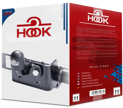 Hook starre AHK Anhängerkupplung kompatibel mit Renault Trafic III Van ab 09.2014 + universell Elektrosatz 7-polig