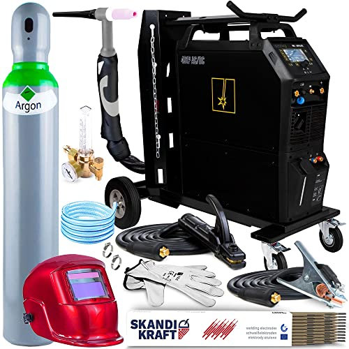 Spartus ProTIG 401PW AC/DC - 400 A WIG Schweißgerät AC DC Puls 400 V - Auswahl der AC-Wellenform, HF und LIFT, Pre Flow und Post Flow - Möglichkeit der Fernbedienung - MMA, Set: ProfessionalPlus