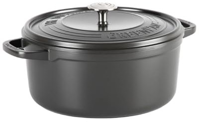 GreenPan Featherweights Faitout en Céramique Antiadhésive Saine, 22 cm/3 litres, Cocotte en Fonte avec Couvercle, Sans PFAS, Induction, Lavable au Lave-Vaisselle,Va au Four, Gris