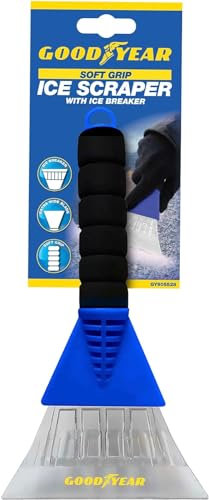 Goodyear Ice Scraper-strong And Ergonomic| Extra Wide Blade| Ice Breaker| Soft Grip| Ergonomic Handle For Comfortable Grip| Durable And Strong Design For Extreme Weather Conditions| Ideal For Vehicles