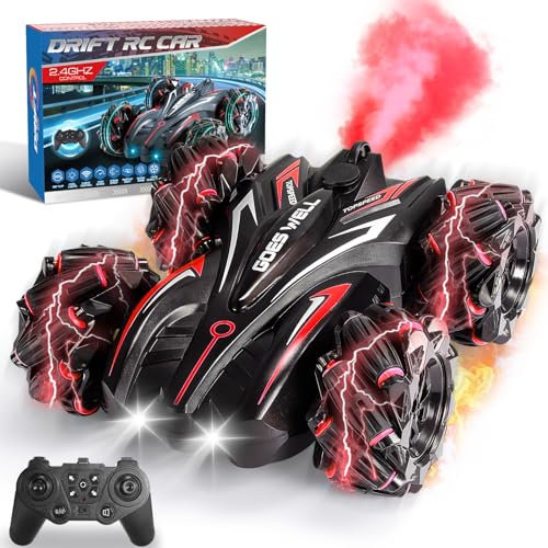 Dislocati Kinder Spielzeug ab 6 7 8 9 10 11 12 Jahre, Ferngesteuertes Auto ab 6-12 Jahre Geschenke Junge Mädchen 6-12 Jahre Drift Ferngesteuerte Auto RC Auto Outdoor Spielzeug RC Stunt Car