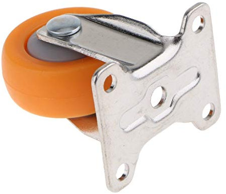 Ruote con rotelle girevoli, Ruote in nylon, Rotella fissa con piastra superiore for carichi pesanti, Rotelle for mobili con carrello, 1 pollice, Cuscinetto robusto (NO.2599)(25mm)