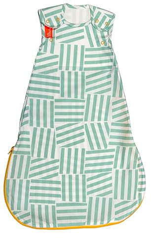 Folk & Thread Organic 0.5 tog Sleeping Bag Newborn | Comfortable & Snuggly Baby Summer Sleeping Bag Thoughtfully Designed for a Peaceful Night's Sleep | Ideal for 24-27C Rooms (Whitby, 0-3m)