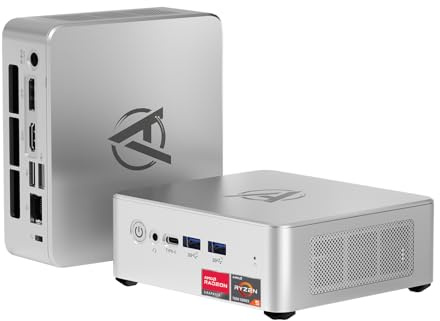 AWOW Mini PC AMD Ryzen 5 7430U (6 Kerne, bis 4,3 GHz), 16GB DDR4, 512GB PCIe 3.0 SSD, Win-11 Pro, Radeon-Grafik, 4K Display 1000M LAN,WiFi 6, BT 5.2