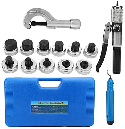 Gearwell Kit de herramientas de abocardado, juego de expansor de tubos, herramienta de abocardado de tubos de acero 40CR, herramienta de expansión de tubos de 3 8 pulgadas a 1-5 8