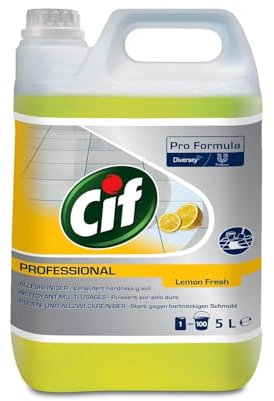Cif Professional Allzweckreiniger Zitrus - Zuverlässige Reinigung für gründliche Sauberkeit, professionelle Ergebnisse mit erfrischendem Zitrusduft, 5L Kanister