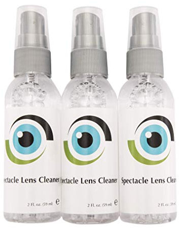 SPORTS WORLD VISION Leader Detergente liquido per lenti per occhiali 3 x 59 ml flacone da 2fl oz per detergente per occhiali, altre soluzioni per lenti a contatto - Spray detergente per occhiali senza