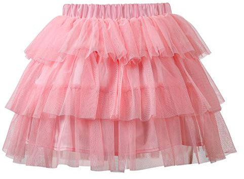 LittleForBig Kvinnors Mesh Tyll Puffy Petticoat Tutu Ballet Bubble kort Ballerina kjol Rosa XXXXL