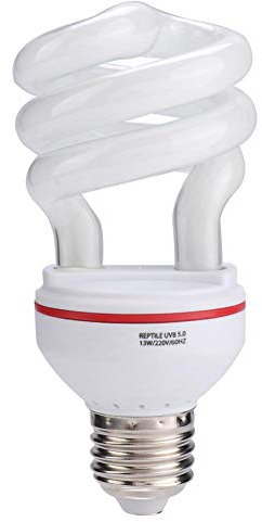 Nikou Reptilienlampe - 13W 220V Multifunktionale Reptilien-UVB-Energiesparlampen Schildkröte-Schlangen-Eidechse Leichte Energiesparlampe(5.0)