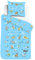 ESPiCO Kinderbettwäsche Sleep and Dream Mein Tier ABC Wolken Elefant Löwe Zebra AFFE Buchstaben Renforcé, Größe:135 cm x 200 cm
