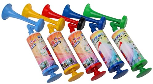 AOLIHAN 5pcs Mini Air Horn Hand Pump, Air Horn Noisemakers for Sporting Events, Celebrations, Fun Birthday Party Favors and Goodie Bag Fillers for Kids and Adults (Mini handheld air horn 5pcs)