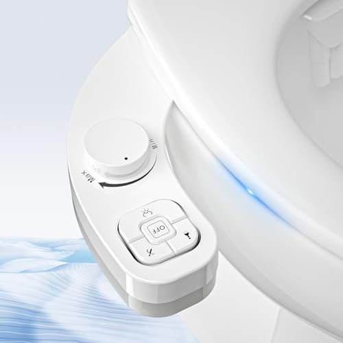 PENDEJATO Pulvérisateur Bidet Toilette WC - Non Électrique Accessoires De Toilette Japonaise - Buse Rétractable Avec 2 Angles De Jet(Anti-colmatage)- Pour Le Nettoyage Avant Et Arrière (Blanc)