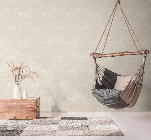 Livingwalls Resestilar fibertapet – vintage tapet i vitt och gräddvitt – orientalisk väggtapet för olika rum i 10,05 m x 0,53 m
