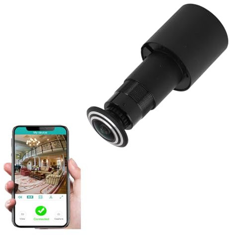 Cámara de Mirilla de Puerta WiFi 1080P HD, Conversación Bidireccional Remota, Gran Angular de 150°, Guardia de Seguridad con Aplicaciónpara Oficina y Hogar