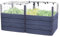 Garantia Ergo Quadro TurboPlus 2 L 80 Hochbeet Stone, inkl. Flora Wassersparsystem - Blumentopf, Hochbeete für Garten, Pflanzkübel Groß Außen, Blumenkasten, Blumentopf Hoch, Blumenkübel, Frühbeet
