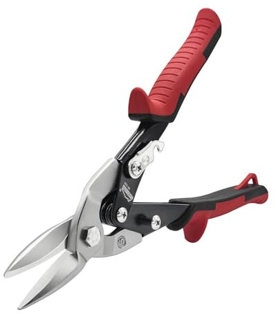 HOUSERAN Blechschere, 255mm, Metallschere, mit Sicherheitssperre und rutschfestem Griff, CR-V Stahl scharfe Zähne, Metallschere zum Schneiden von Blechen