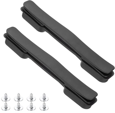 sourcing map 2 maniglie di ricambio per bagagli, 21,6 cm, cinghie per il trasporto di valigie, in plastica, con viti per valigie, colore nero