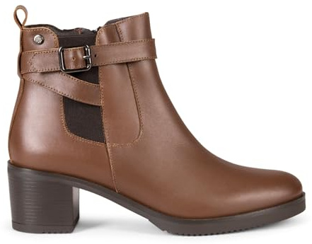miMaO bottines en cuir avec boucle Marron, EU 38
