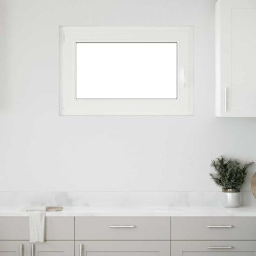 vidaXL Källarfönster RISOR 90x70 cm Tilt- och vridfönster DIN vänster vit