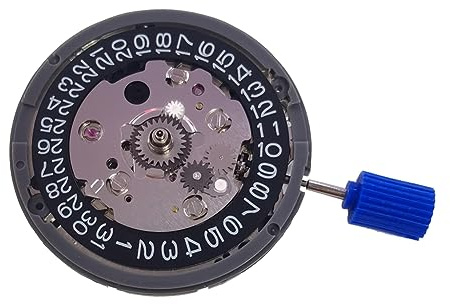 Rinteea NH34 Hög- Klockrörelse NH34 GMT Funktionskalender 3O'Klocka Automatisk Rörelsemekanism Ersättningstillbehör Svart kalender