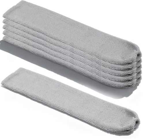 Lot de 6 brosses de nettoyage interchangeables, en microfibre, chiffons lavables, pour plumeau télescopique, nettoyeur de poussière, pour canapé-lit, sol de meubles, trappe de ménage (40 × 9 cm)