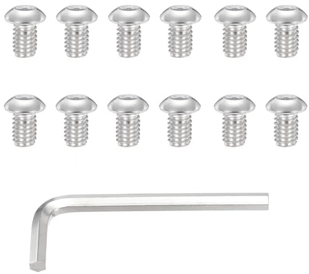 M METERXITY 12 Pezzi 5/16 18 x 1/2 Bulloni A Testa Tonda Con Innesto Esagonale, 304 Acciaio Inossidabile 18-8 Bulloni Con Chiave A Brugola Per Fai Da Te, Mobili, Pompe Dell'acqua
