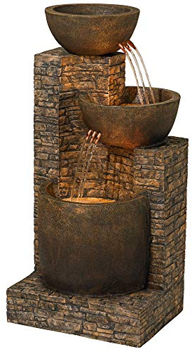 Mason Faux Stone Floor Fountain