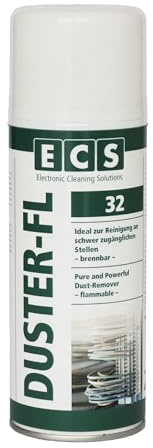 ECS 32 Duster-FL Druckluftspray/Druckluftreiniger mit 100 mm Sprühverlängerung | Air Duster Druckluft aus der Dose 400 ml | für kontaklose Reinigung