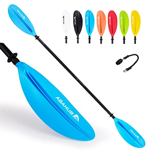 Abahub 218/230/241cm Pagaie Kayak Rame Double Aluminium avec Paddleline