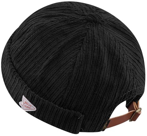 CLAPE Cappello Senza Visiera di Velluto a Coste Berretto da Portuale Classic Docker cap Corduroy Brimless Hat cap Fisherman Beanie Watch